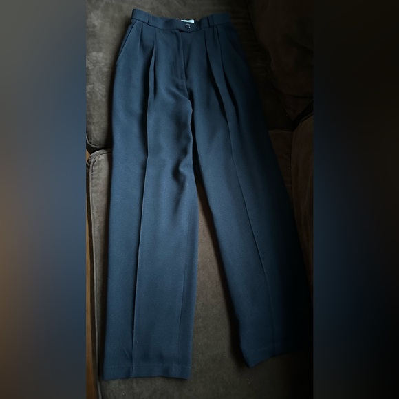 Evan Picone Black Vintage Dress Pants. High Waisted Pleated In Front Lined Sz 4 - Picture 1 of 11